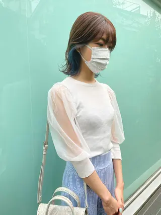 ミディアム カラー Zinaセントラル銀座所属・髪質改善🪄 イルミナカラー岩谷のヘアスタイル