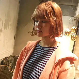 ミディアム カラー レイヤー/ブリーチ HIKARU ♡のヘアスタイル