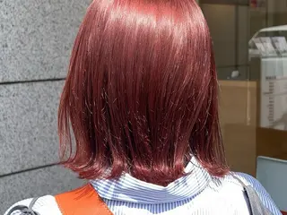 ミディアム カラー パーマ/ハイトーン /吉田眞のヘアスタイル