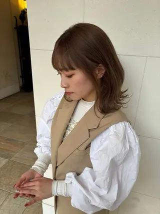 ミディアム 『大西　陸』 透明感color🔆のヘアスタイル