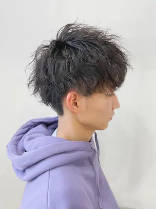 ショート パーマ メンズ 中野　恭佑 メンズ美容師のヘアスタイル