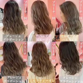 セミロング カラー プル艶職人/ にしものヘアスタイル