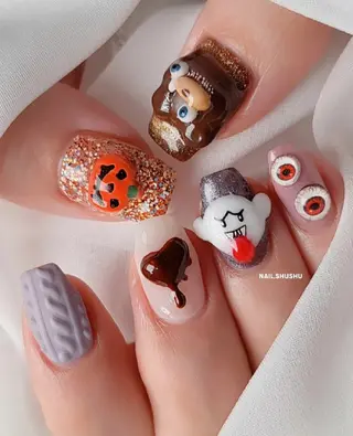 ネイル 3dパーツ/流行り 👧shushu❤️のネイルデザイン