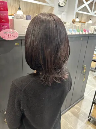 ミディアム カラー 大槻 ハルカのヘアスタイル