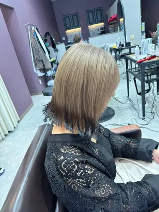 ミディアム カラー 吉田 剛のヘアスタイル