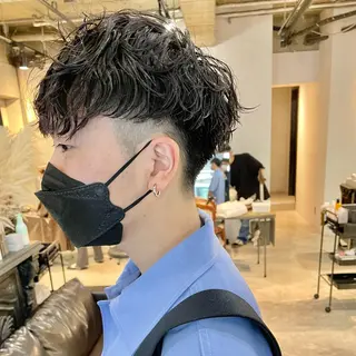 パーマ メンズ ショート・ボブ ・ウルフ✂︎IMAIのヘアスタイル
