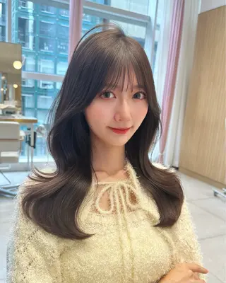 ロング カラー 🇰🇷韓国風くびれ ヘア🇰🇷中村優大のヘアスタイル