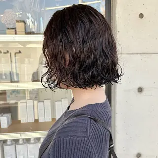 ミディアム パーマ YUKO/ 似合わせ韓国風パーマのヘアスタイル