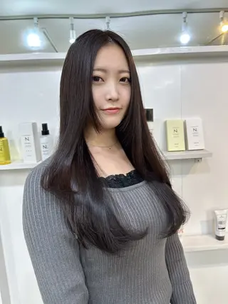 ロング カラー 髪質改善/レイヤー ストウシンゴのヘアスタイル