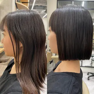ショート カラー パーマ ♥️似合わせボブ/ 縮毛矯正/大和田拓夢のヘアスタイル