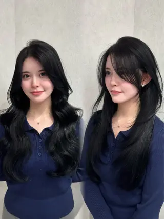 ロング 銀座/前髪顔まわり/ 透明感カラー/danのヘアスタイル