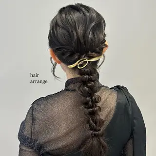 ロング ヘアアレンジ 立川 🫧 ブリーチ 艶髪カラー🧸✨️のヘアスタイル