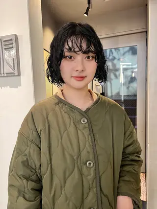 ショート パーマ 圧倒的デザイン力 店長🎨RENAのヘアスタイル