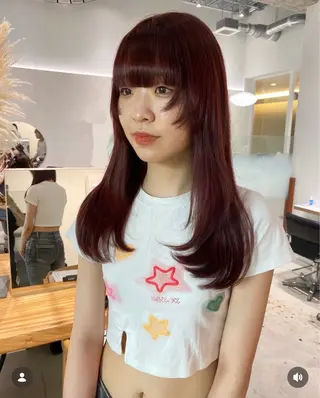 ロング カラー 暖色カラー hinaka.のヘアスタイル