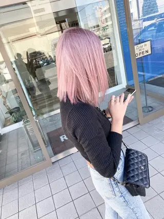 セミロング ケアブリーチ 黒瀬有汰のヘアスタイル
