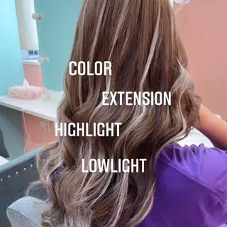 ロング カラー エクステ🩵ブリーチ 韓国ヘア🩵KAEのヘアスタイル