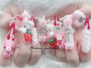 ネイル MoMoA Nail ネイル長さ出し専門店のネイルデザイン