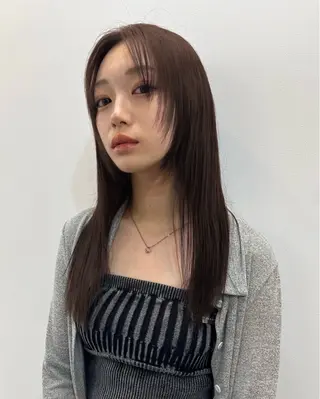 セミロング カラー レイヤー/ 透明感SHIMAのヘアスタイル