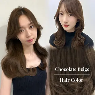 ロング カラー ミディアムレイヤー 添田晃基のヘアスタイル