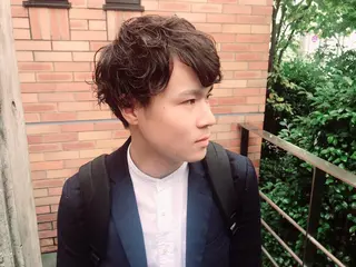 ショート カラー パーマ メンズ ちこ .のヘアスタイル