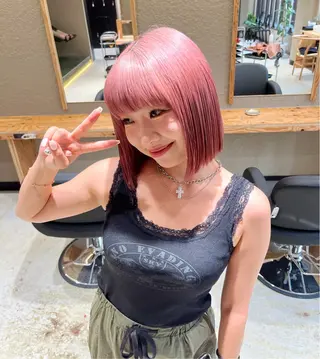 ミディアム カラー 🏅EIGHT難波/ 【店長】タモツのヘアスタイル