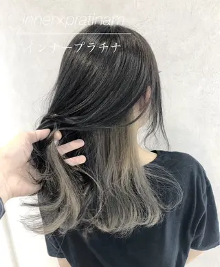 セミロング カラー 代表/七瀬/ギャル/ シールエクステ/渋谷のヘアスタイル