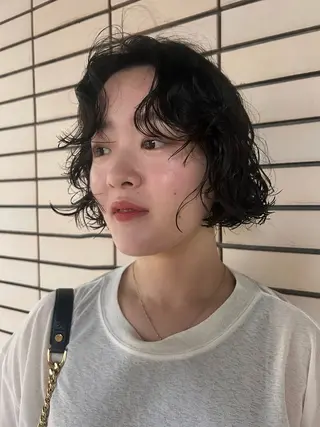 ショート パーマ デザインパーマ/ カット/nanaのヘアスタイル