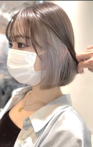 ミディアム カラー ヘアアレンジ 🌈インナーカラー ‘ショウマ’🌈のヘアスタイル