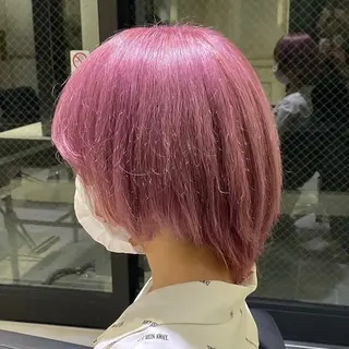 ショート カラー 💖ブリーチ/暖色 𝐘𝐮𝐢💖のヘアスタイル
