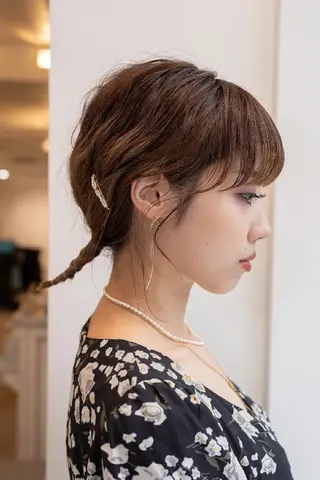ミディアム ヘアアレンジ Lazo/ 原弥和子のヘアスタイル
