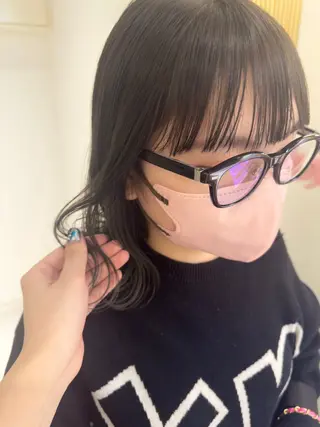 ミディアム カラー ハッシュカット/ ブリーチ/アスナのヘアスタイル