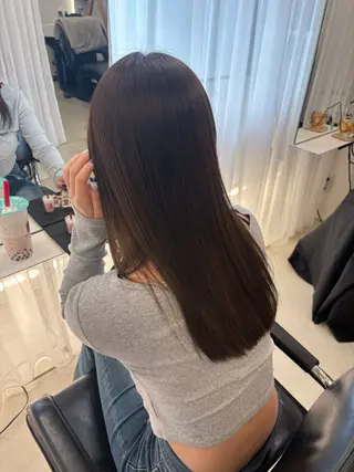 セミロング カラー 佐瀬 冬祈のヘアスタイル