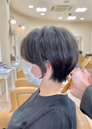 ショート カラー パーマ KAKKY/ショート レイヤー/千種/池下のヘアスタイル