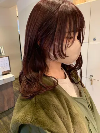 セミロング カラー 🌿‬ ܸAir 透明感🌱西村知佳のヘアスタイル