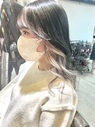 セミロング カラー ヘアアレンジ 🌈インナーカラー ‘ショウマ’🌈のヘアスタイル