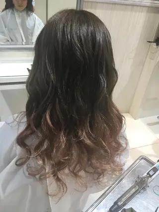 セミロング ロング カラー パーマ ヘアアレンジ ✨艶髪✨透明感✨ 山内大樹のヘアスタイル