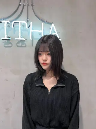 セミロング カラー ヘアアレンジ 🫧艶髪矯正 髪質改善🫧 大介のヘアスタイル