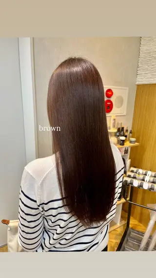 カラー ひなこ♡縮毛矯正/ 艶カラー🤍透明感のヘアスタイル