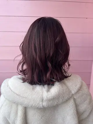 ミディアム カラー 初ブリーチOK✨ ハイトーン稲吉菜々美のヘアスタイル