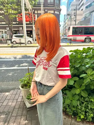 セミロング カラー ミユル/ 盛れるエクステ🎀✨のヘアスタイル