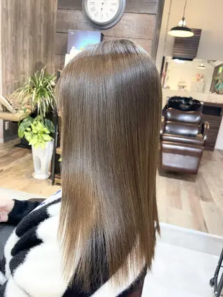 ロング カラー 髪質改善で 憧れの潤艶美髪にのヘアスタイル
