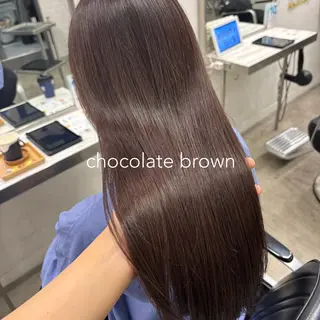 セミロング カラー 髪質改善ストレート /暖色カラー🎀🪞のヘアスタイル