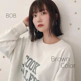 ミディアム カラー 市川 千夏のヘアスタイル