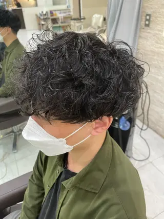ショート パーマ メンズ 🌻メンズカット 落合諒🌻のヘアスタイル
