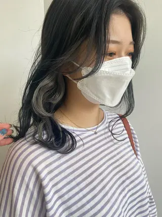 セミロング カラー ヒラノホナミ 🫧透ける艶髪🫧のヘアスタイル