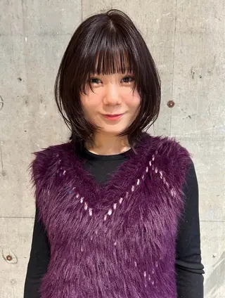 ミディアム カラー ボブレイヤー/ カラー診断/Amiのヘアスタイル