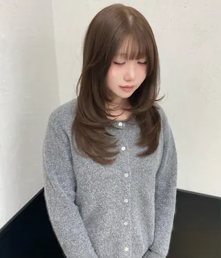 ロング カラー 渋谷🖤 艶髪🖤透明感カラーのヘアスタイル