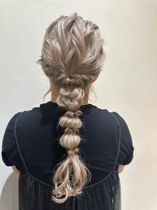 ロング ヘアアレンジ パーマ/ブリーチ /mikuのヘアスタイル
