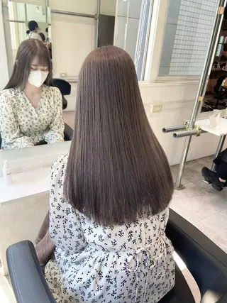 ロング カラー ヘアアレンジ トレンドモテカラー 🩷色落ちまで可愛くのヘアスタイル