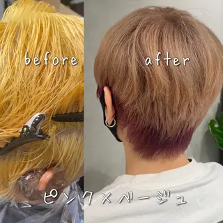 ショート カラー メンズ 【髪質改善】 梅田　聡のヘアスタイル